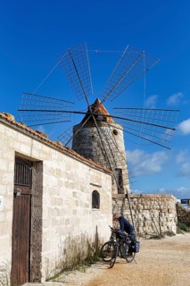 Traditional windmill for salt extraction