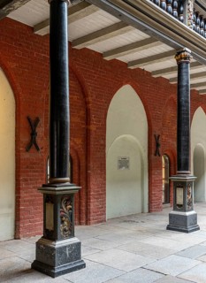 Stralsund Town Hall with historic market arbour