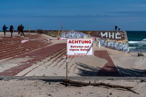 Old wall on the dyke in Prora