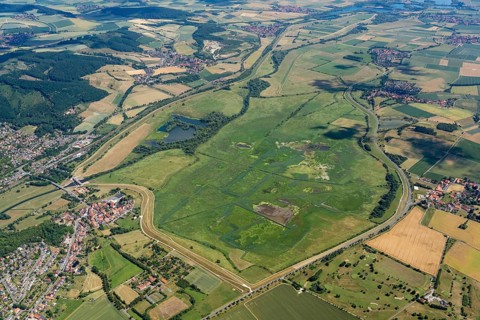 Aerial photograph Leineniederung Salzderhelden