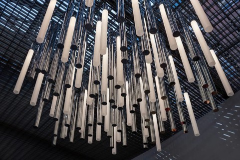 Rod-shaped ceiling luminaires
