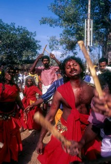 Velichappadu or Oracles in Bharani festival in Kodungallur