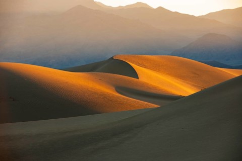 Morning light at the Mesquite Sand Dunes
