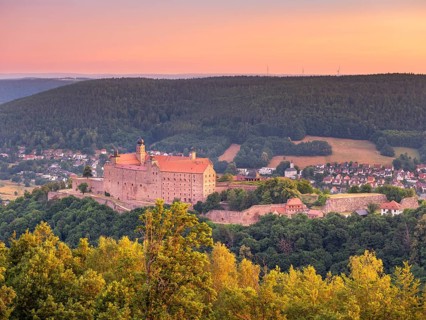 View of the Plassenburg in the first morning light