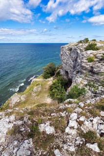 Cliff coast Hoegklint in summer