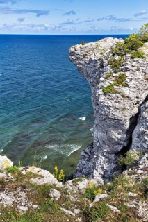 Cliff coast Hoegklint in summer