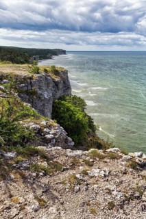 Cliff coast Hoegklint in summer