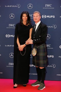 David Coulthard with woman Karen Minier