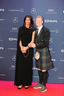 David Coulthard with woman Karen Minier