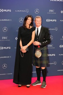 David Coulthard with woman Karen Minier