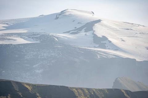 Mountains with glacier Eyjafjallajoekull