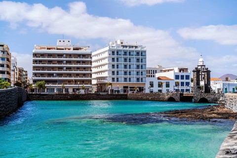 Arrecife cityscape seen from San Gabriel castle