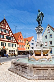 Emperor Ludwig Fountain with statue of Ludwig the Bavarian