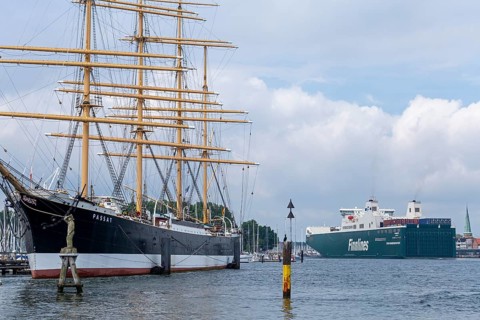 Finnlines ferry Hybrid Roro arrives