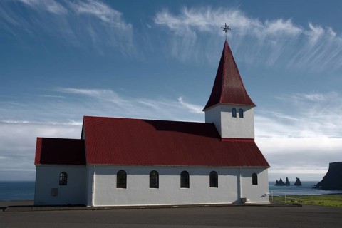 The church of Vik i Myrdal