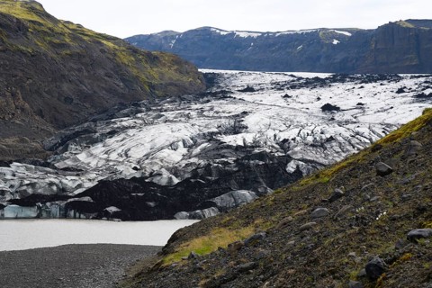 The Myrdalsjoekull glacier near Vik i Myrdal