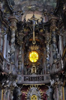 Interior view of the Asam Church Church