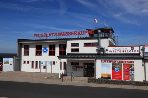 Air sports centre at the gliding airfield