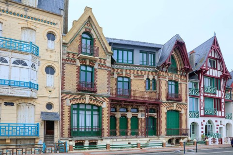Wilhelminian and Art Nouveau villas in the Mersois neighbourhood on the Mers-les-Bains promenade