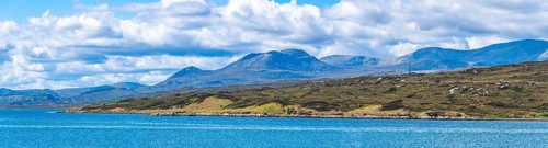 Ben Hope from the causeway across the Kyle of Tongue