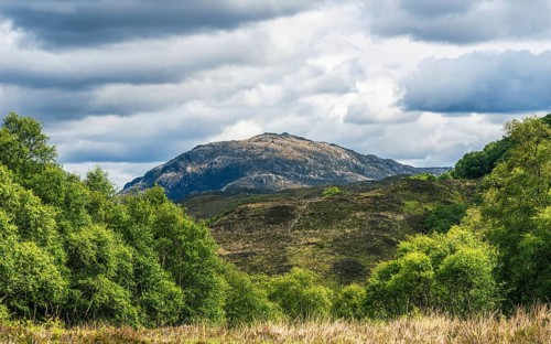 Mountains over road B869