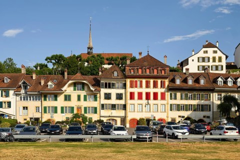 Row of houses and car park