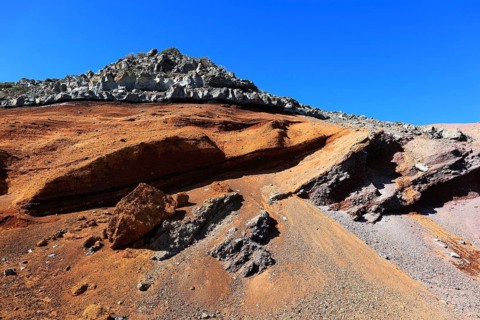 Landscape at the pass road to Roque de los Moschaschos