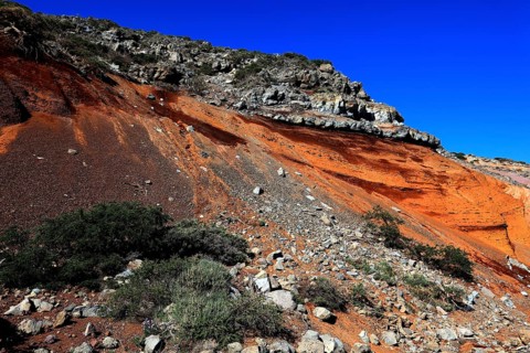 Landscape at the pass road to Roque de los Moschaschos
