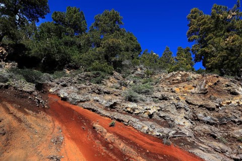 Landscape at the pass road to Roque de los Moschaschos