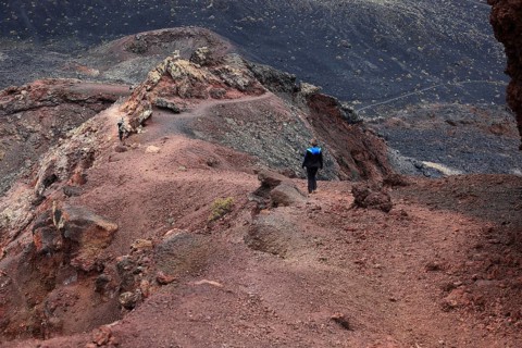 Volcanic landscape at the volcano Teneguia at Cap Fuencaliente