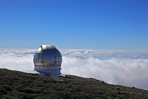 Roque de los Muchachos Observatory in the Caldera de Taburiente