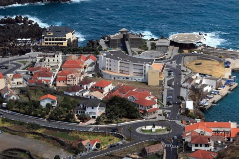 View of Porto Moniz on the northwest coast of the island Lava pool