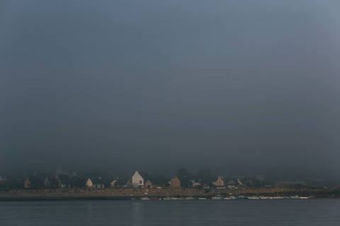 Port Blanc in the morning mist