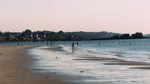 Port Blanc beach in the morning light