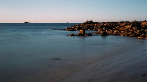 Port Blanc beach in the morning light