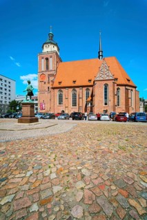 Marienkirche zu Dessau with Prince Leopold Monument, Dessau-Rosslau