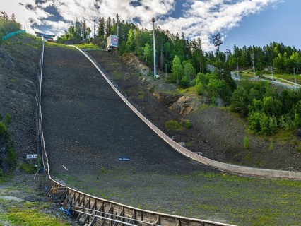 Ski jumping stadion Vikersundbakken in Vikersund, Provinz Viken