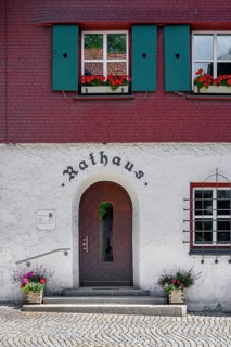 Gate and window at the town hall, Nesselwang