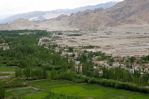 View of the Indus Valley from Thiksey Gompa, Ladakh