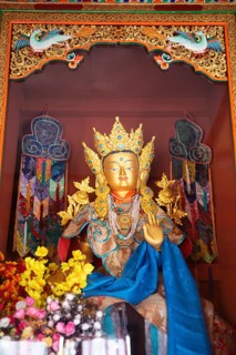Llama statue with prayer shawl, Thiksey Gompa