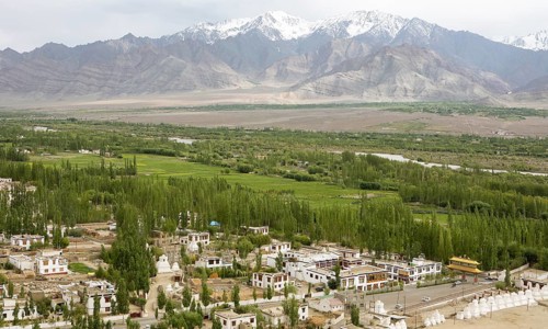 View of the Indus Valley from Thiksey Gompa, Ladakh