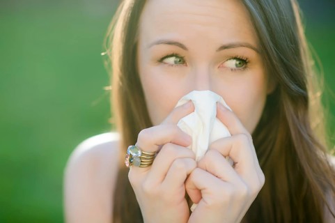 Woman with allergy,