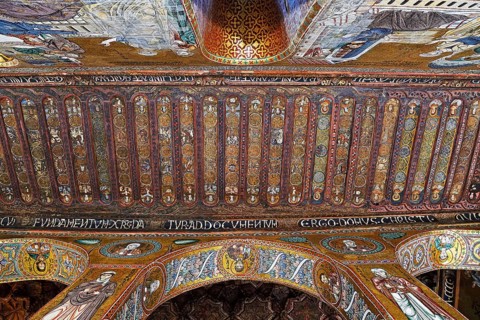Cappella Palatina, ceiling in Arabic carving