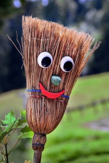 Straw broom with face, Bavaria