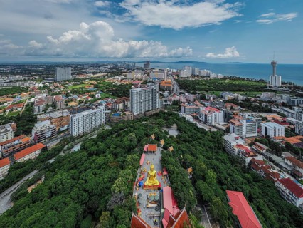 Big Buddha, aerial view with drone