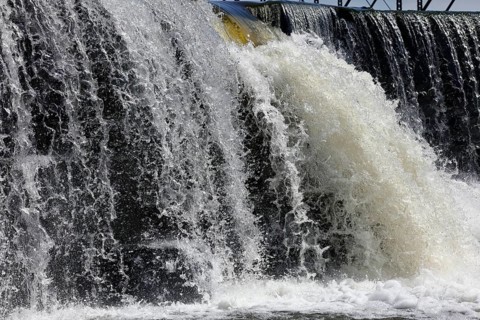 Waterfall in the Chateauguay River, Province of Quebec