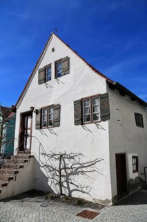 The Kaufbeuren customs house in fine weather. Kaufbeuren, Swabia