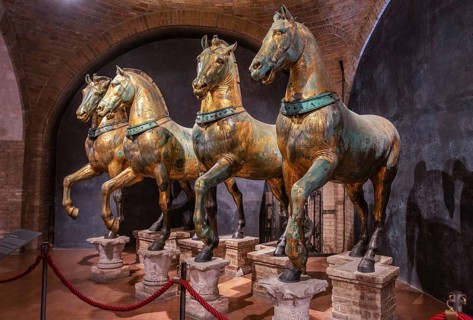 Quadriga of the Horses of San Marco in the Cathedral Museum of St Mark's Basilica, Venice