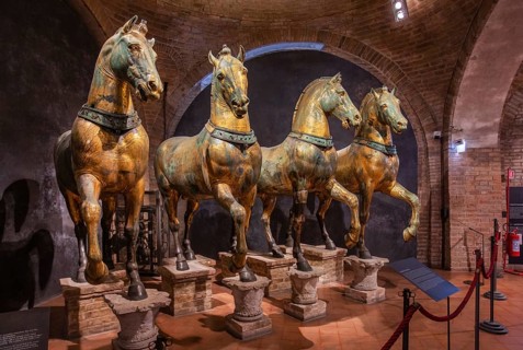 Quadriga of the Horses of San Marco in the Cathedral Museum of St Mark's Basilica, Venice