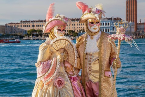 Carnival masks on the island of San Giorgio, Venice